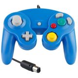 2 PCS Single Point Vibrerende Controller Wired Game Controller voor Nintendo NGC / Wii  Productkleur: Blauw