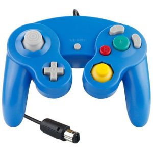 2 PCS Single Point Vibrerende Controller Wired Game Controller voor Nintendo NGC / Wii  Productkleur: Blauw