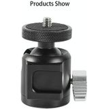 BEXIN HK25 Aluminum Alloy Cold Shoe Tripod Adapter Ball Head (Black)