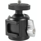 BEXIN HK25 Aluminum Alloy Cold Shoe Tripod Adapter Ball Head (Black)