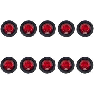 A5010 Rood Licht 10 in 1 Truck Trailer LED Round Side Marker Lamp