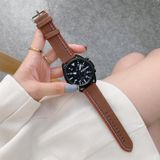20mm voor Samsung / Huawei Smart Watch Universele Drie lijnen Canvas Vervanging Riem Watchband (Bruin)