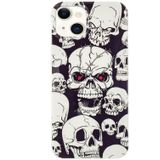 Lichtgevende TPU Zachte beschermhoes voor iPhone 13 (Skull)