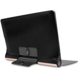 Voor Lenovo yoga Smart tab Custer textuur horizontale Flip lederen draagtas met twee-vouwen houder (Rose goud)