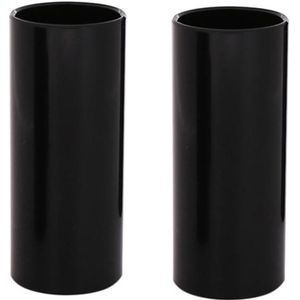 2 STUKS Rvs Gitaar Slide Tube Folk Slide Block  Maat: 28mm (Zwart)