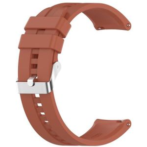 Voor TicWatch Pro 3 Siliconen vervangende band horlogeband met zilveren stalen gesp (oranje)