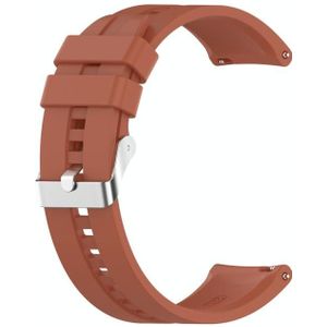 Voor TicWatch Pro 3 Siliconen vervangende band horlogeband met zilveren stalen gesp (oranje)