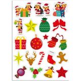 3 Set Kerst Cartoon Illustratie Kinderen Speelgoed Stickers  Maat: 148x210mm (P-4)