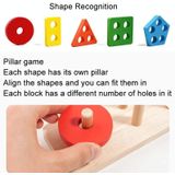 Kinderen geometrische vormen kleur bijpassende bouwstenen kolommen speelgoed (21 in 1 Macaron)
