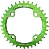 MOTSUV ronde smalle brede Chainring MTB fiets 104BCD tand plaat onderdelen schijf 38T (groen)