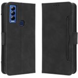 Voor AT&T Motivate Max U668AA Skin Feel Calf Texture Card Slots Leather Phone Case(Black)