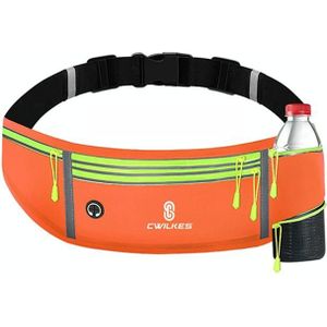 Cwilkes MF-008 Outdoor Sports Fitness Waterdichte Taille Tas Telefoon Pocket  Stijl: Met Waterfles Tas (Oranje)