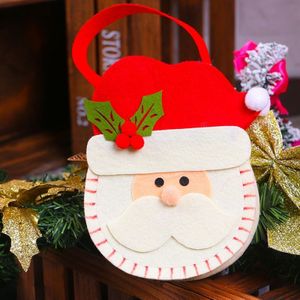 Creatieve Cartoon nieuwe stijl kerst decoratie Santa Gift Bag  Santa patroon Non-woven stof Apple geschenken handtassen