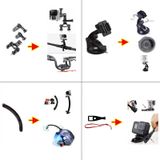 PULUZ 50 in 1 accessoires Total Ultimate Combo Kits met EVA Case (Chest Strap + Suction Cup Mount + 3-Way Pivot Arms + J-Hook Buckle + Polsband + Verlengbare Monopod + Surface Mounts + Statief Adapters + Opbergtas + Stuurmount) voor GoPro HERO9 Zwart