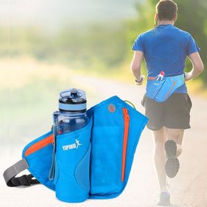 Multifunctionele Outdoor Sports Water Bottle Running Waist voor heren vrouwen als Fanny Pack Bum Bag (Blauw)