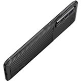 Voor VIVO X50 Carbon Fiber Texture Schokbestendige TPU Case(Zwart)