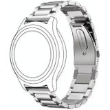 22mm drie platte gesp roestvrij staal vervangende horlogeband voor Huawei Watch GT2 Pro / Amazfit GTR 2 (zilver)