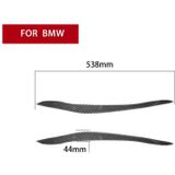 2 stks / set carbon fiber auto lamp wenkbrauw decoratieve sticker voor BMW X5 / E70 2010-2012  drop lijmversie