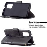 Voor Xiaomi Poco M3 bijpassende kleur krokodil textuur horizontale flip pu lederen geval met portemonnee & houder & kaart slots (zwart)