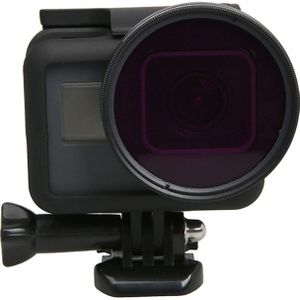 Voor GoPro HERO 5 Sport actie Camera Proffesional 52mm Lens huisvesting Filter(CPL + UV + ND8 PLUS ND2 + Star 8 PLUS rood + geel + FLD / Paars) & Waterdicht hoesje Adapter Ring