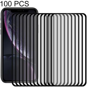 100 stuks 9H 10D volledige scherm gehard glas Screen Protector voor iPhone XR