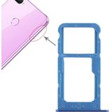 SIM-kaarthouder + SIM-kaarthouder / Micro SD-kaart lade voor Huawei Honor 9i (blauw)