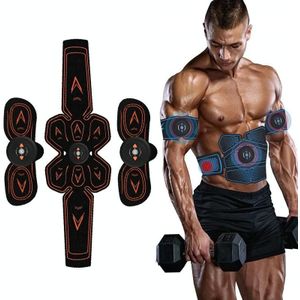 1082 EMS Muscle Training Abdominal Muscle Stimulator Home Fitness Belt(6 Pieces Orange Belts)