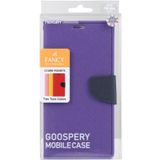 Goosspery Fancy Diary Cross Pattern Horizontale Flip Lederen Case met Houder & Card Slots & Portemonnee voor iPhone 13 Pro Max (Paars)