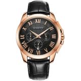 OCHSTIN 6059B Augustine Celebrity Series multifunctioneel quartz waterdicht herenhorloge (rosgoud + zwart)