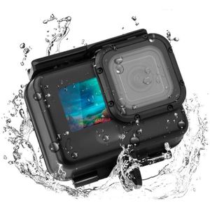 50m waterdichte behuizing beschermende case met gesp basic mount & schroef voor GoPro HERO9 zwart (zwart)