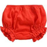 Pure kleur katoen en linnen kant casual driehoek shorts (kleur: rode maat: 100)