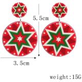 3 paren kerst acryl oorbellen gepersonaliseerde vakantie -ornamenten