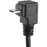 90 Graden Micro USB mannetje naar Micro USB vrouwtje Adapter kabel  Lengte: 25cm