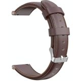 Voor Garmin Forerunner 245 Oil Wax Kalfsleer Strap(Bruin)