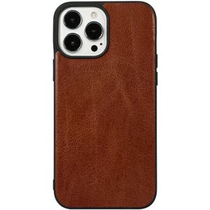 Lederen dubbele kleur Crazy Horse Phone Case voor iPhone 11 Pro Max (Brown)