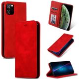 Retro huid voelen Business magnetische horizontale Flip lederen case voor iPhone 11 Pro Max (rood)