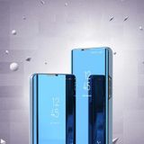 Voor Xiaomi Mi 10T/10T Pro Plated Mirror Horizontale Flip Lederen case met houder(Zilver)