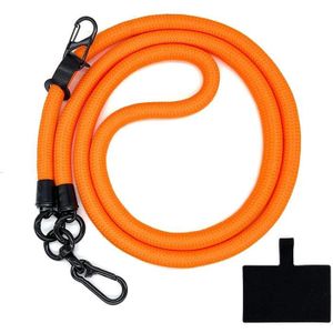 10 mm dik touw mobiele telefoon Lanyard Spacer verstelbare anti-diefstal telefoonriem (NO.1 oranje)