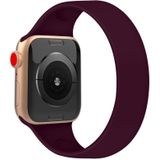 Voor Apple Watch Series 6 & SE & 5 & 4 40mm / 3 & 2 & 1 38mm Solid Color Elastic Siliconen Vervangende Polsbandhorlogeband  Maat:L 156mm(Paars)