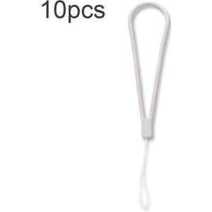 10 stks siliconen geweven patroon mobiele telefoon lanyard anti-verlies hand touw (gras paars)