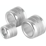 3 stks / set Airconditioning Knop Metalen Decoratieve Ring voor BMW X3 / X4 / 5 Serie / 7 Serie / 6 Serie GT (Silver)