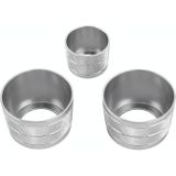 3 stks / set Airconditioning Knop Metalen Decoratieve Ring voor BMW X3 / X4 / 5 Serie / 7 Serie / 6 Serie GT (Silver)