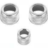 3 stks / set Airconditioning Knop Metalen Decoratieve Ring voor BMW X3 / X4 / 5 Serie / 7 Serie / 6 Serie GT (Silver)