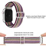 Metalen Japanse gesp elastische nylon vervangende horlogebanden voor Apple Watch Series 6 & SE & 5 & 4 40mm / 3 & 2 & 1 38mm(22)