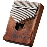 21 Tone Acacia Wood Thumb Piano Kalimba Muziekinstrumenten (bruin-kat)