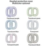 Voor AirPods Max hoofdtelefoon oorkap cover vervangend onderdeel (transparant paars)