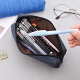 6 PCS Oxford Cloth Pencil Case Student Portable Horizontale Potlood Tas (Donkerblauw)