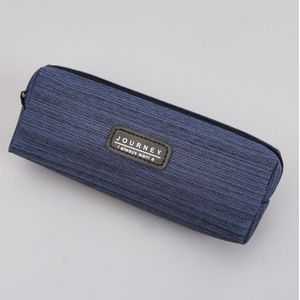 6 PCS Oxford Cloth Pencil Case Student Portable Horizontale Potlood Tas (Donkerblauw)