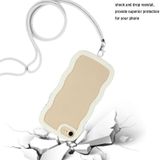 Lanyard Candy Color Wave TPU Clear PC-telefoonhoesje voor iPhone SE 2022 / 2020 / 7/8