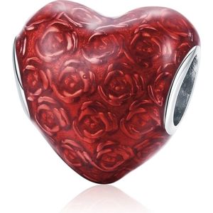S925 Pure Silver Red Love DIY Armband Ketting kralen